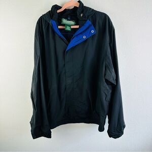 LL Bean Black Nylon Jacket Men’s Size XXL‎
